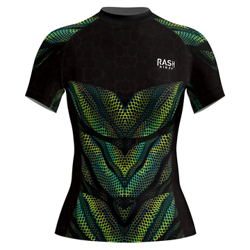 Rashninja Snake Skin Women's Short Sleeve Rash Guard