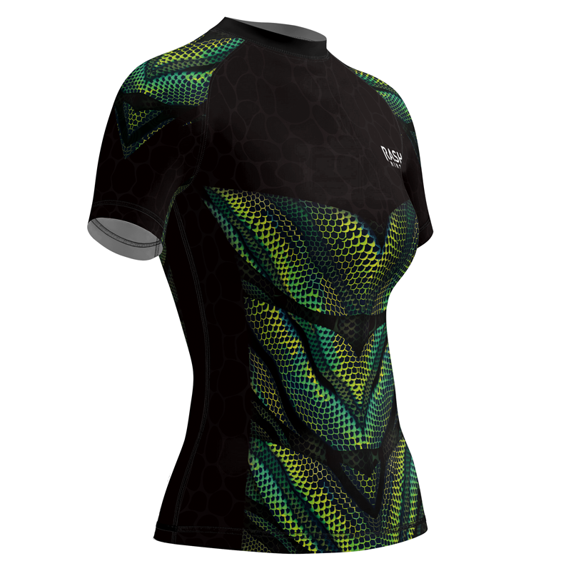 Rashninja Snake Skin Women's Short Sleeve Rash Guard