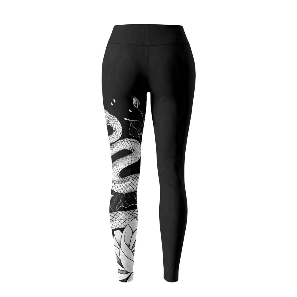 Rashninja Snake Ivory Bloom Women's Leggings