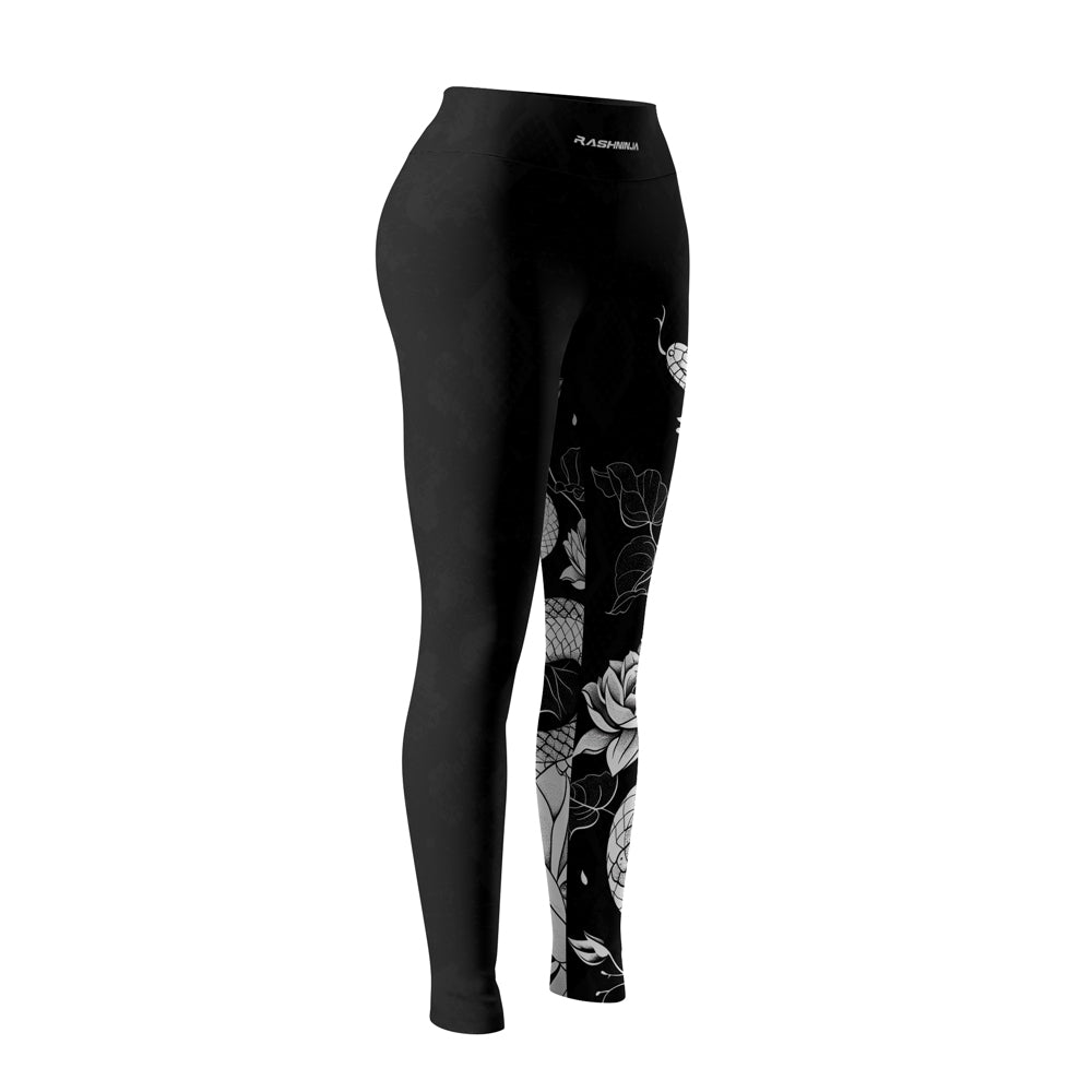 Rashninja Snake Ivory Bloom Women's Leggings
