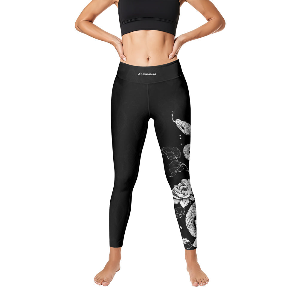 Rashninja Snake Ivory Bloom Women's Leggings