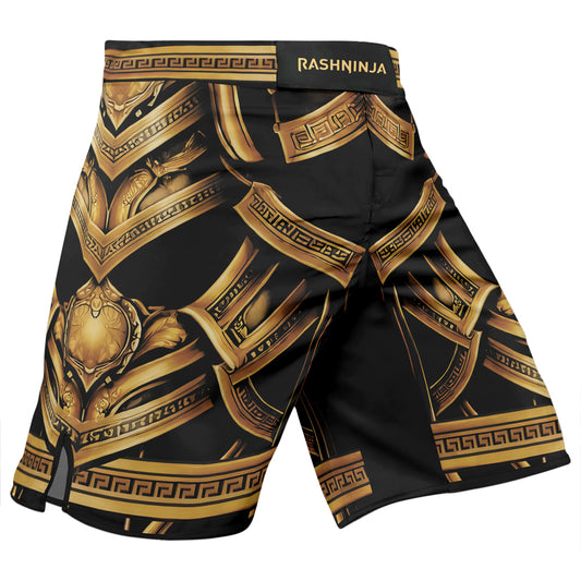 Rashninja Spartan Golden Baroque Men's Fight Shorts