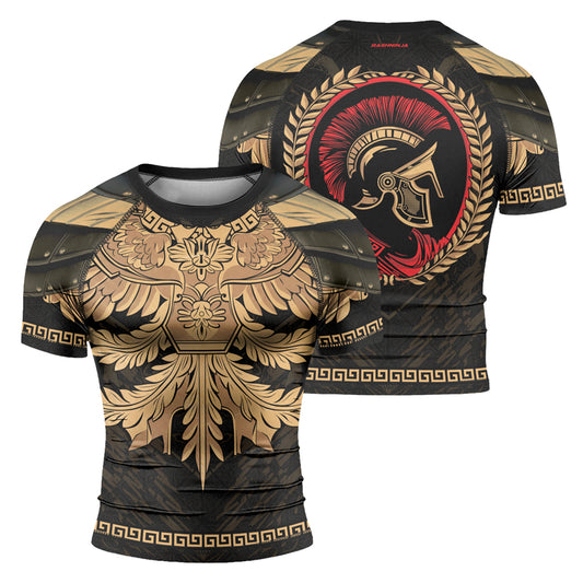 Rashninja Spartan Bronze Legion Men's Short Sleeve Rash Guard