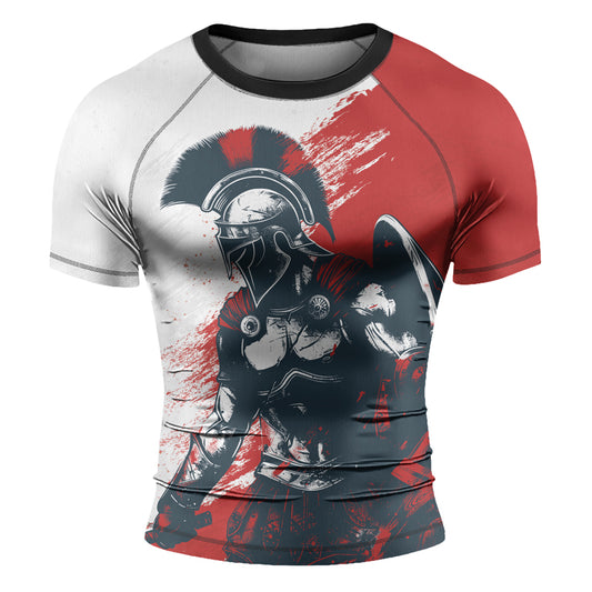 Rashninja Spartan Battle Worn Men's Short Sleeve Rash Guard