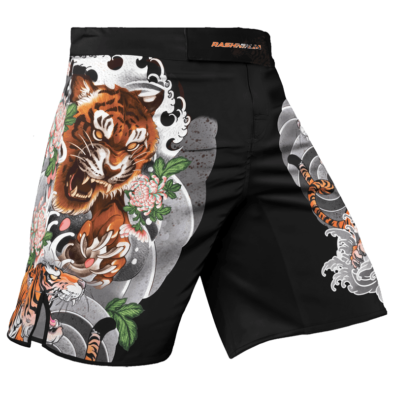 Rashninja Wild Tiger Forest Men's Fight Shorts - Rashninja LLC