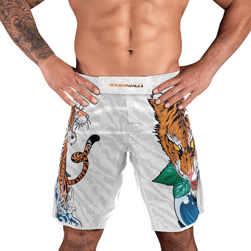 Rashninja Tiger King Men's Fight Shorts - Rashninja LLC