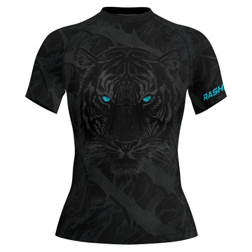 Rashninja Shadow Tiger Women's Short Sleeve Rash Guard
