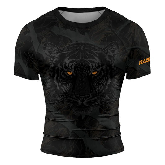 Rashninja Shadow Tiger Men's Short Sleeve Rash Guard