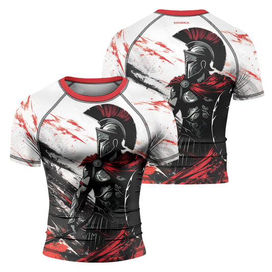Rashninja Spartan Battle Worn Men's Short Sleeve Rash Guard