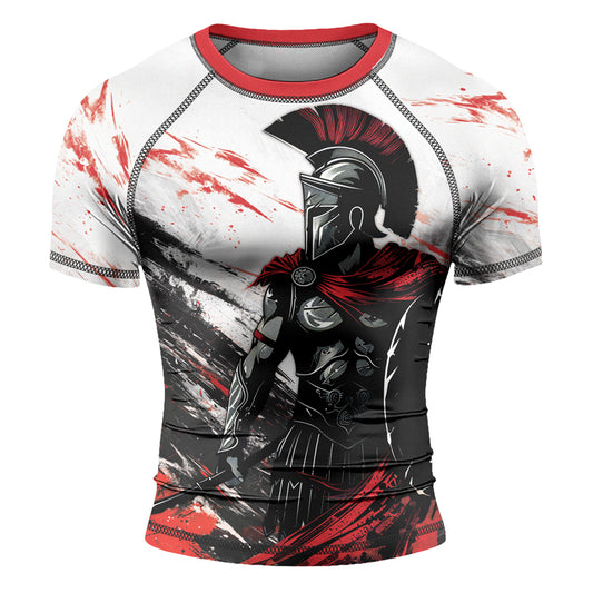 Rashninja Spartan Battle Worn Men's Short Sleeve Rash Guard