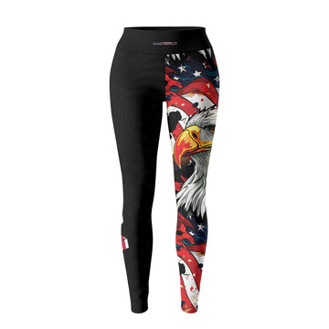 Rashninja Patriotic Eagle Stars Women's Leggings