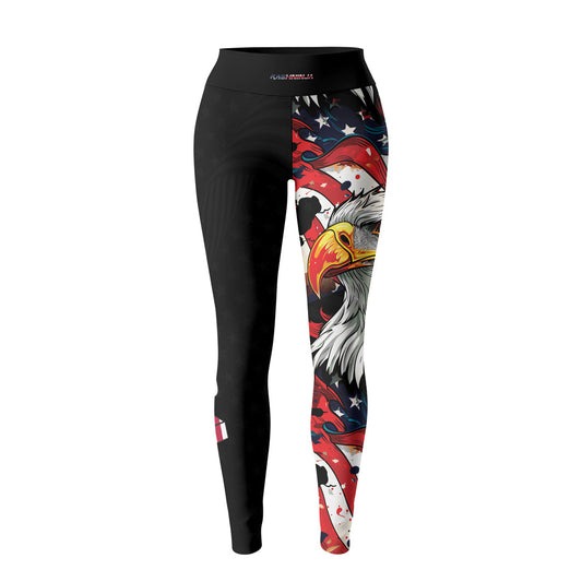 Rashninja Patriotic Eagle Stars Women's Leggings