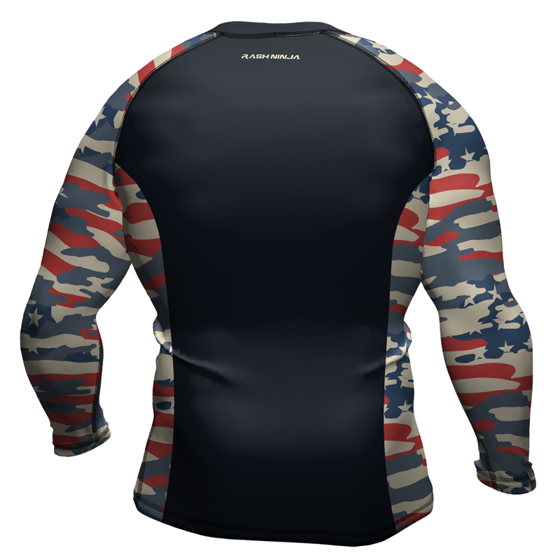 Rashninja American Camouflage Men's Long Sleeve Rash Guard