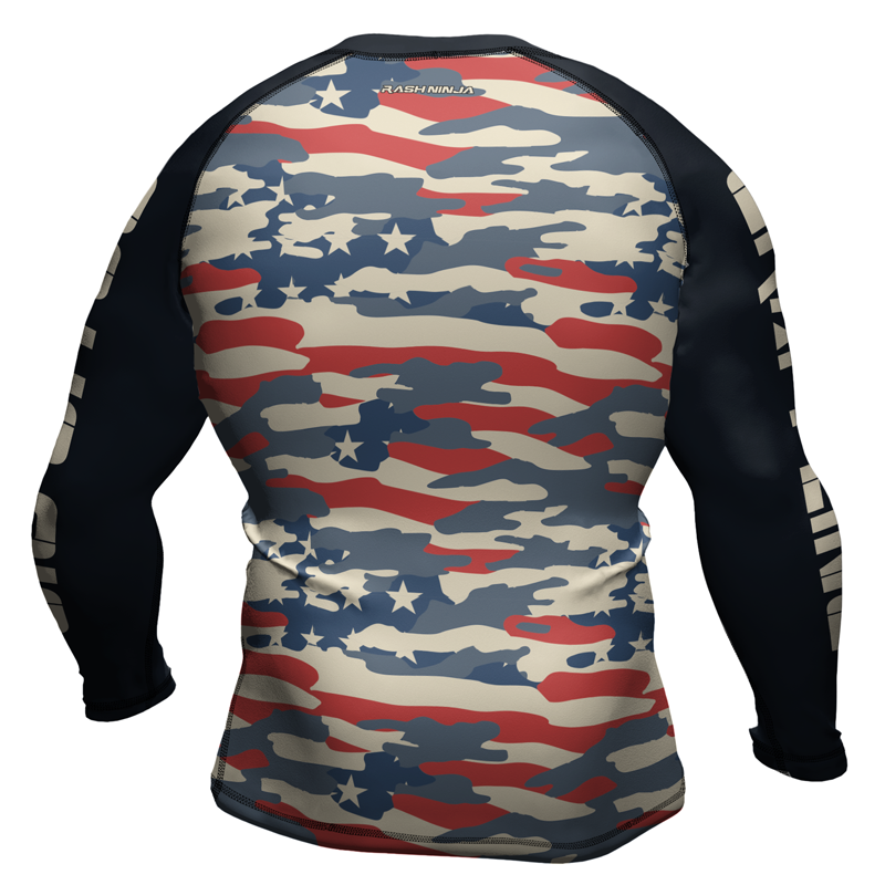 Rashninja American Camouflage Men's Long Sleeve Rash Guard