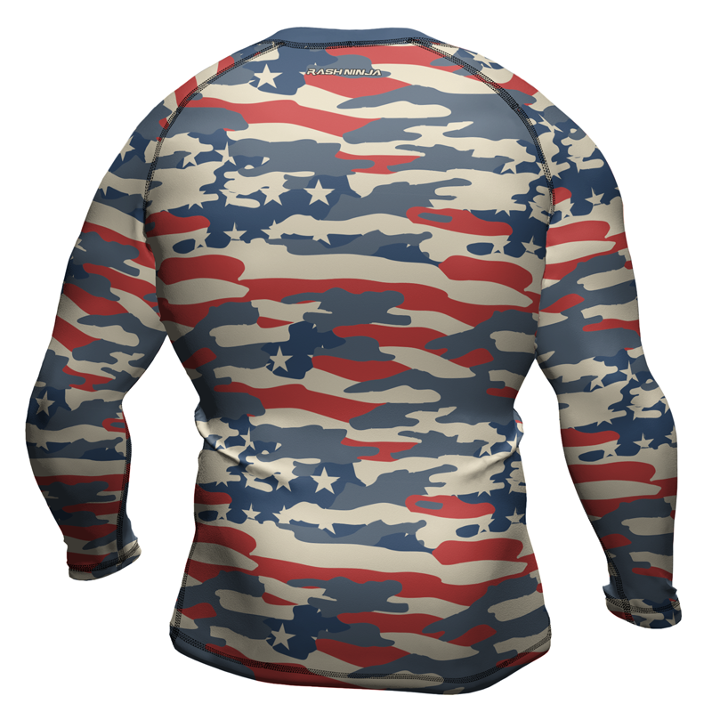 Rashninja American Camouflage Men's Long Sleeve Rash Guard