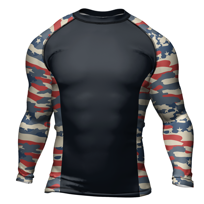 Rashninja American Camouflage Men's Long Sleeve Rash Guard