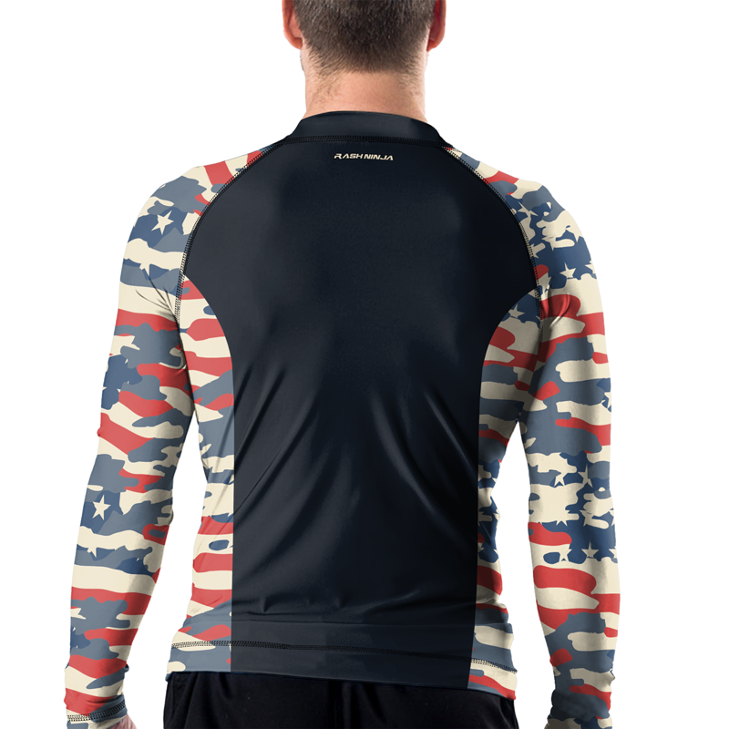 Rashninja American Camouflage Men's Long Sleeve Rash Guard