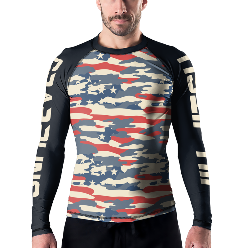 Rashninja American Camouflage Men's Long Sleeve Rash Guard