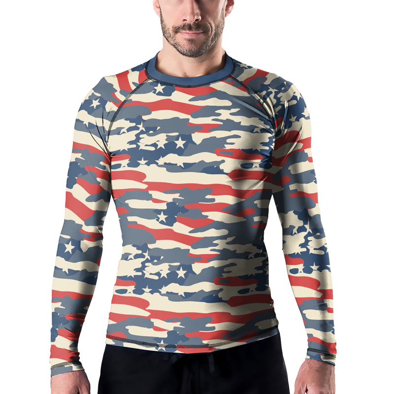 Rashninja American Camouflage Men's Long Sleeve Rash Guard