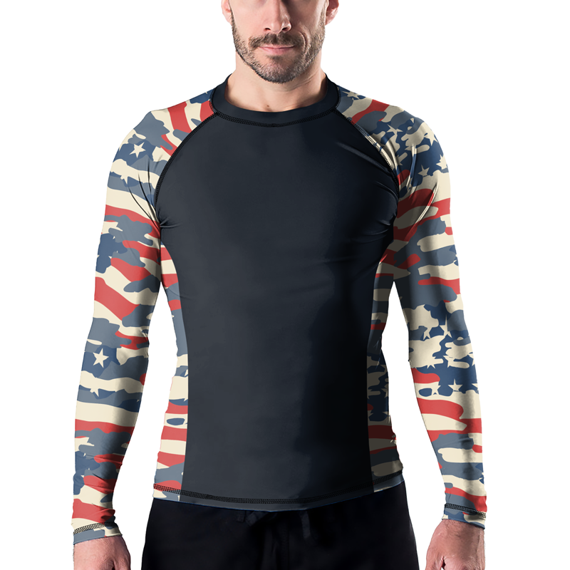 Rashninja American Camouflage Men's Long Sleeve Rash Guard