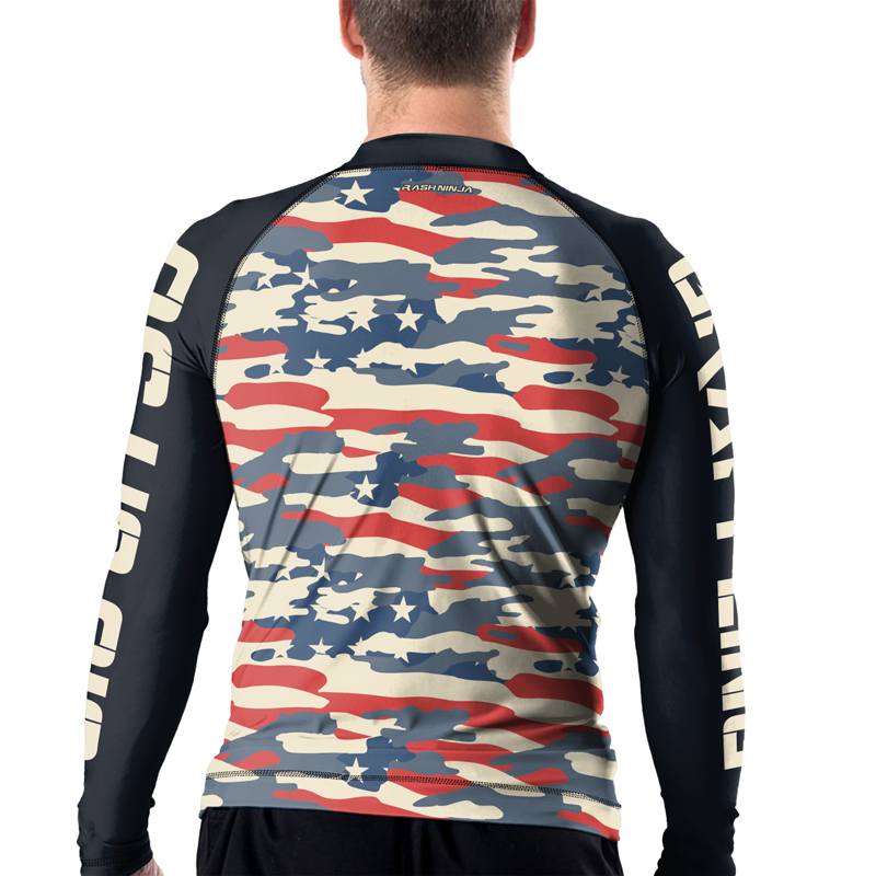 Rashninja American Camouflage Men's Long Sleeve Rash Guard