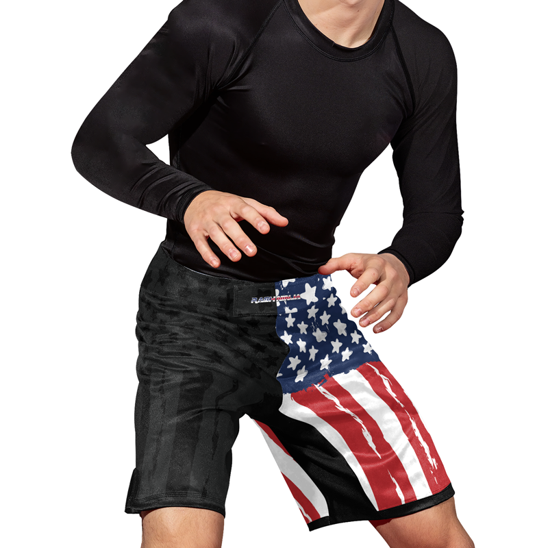 Rashninja American Flag Men's Fight Shorts