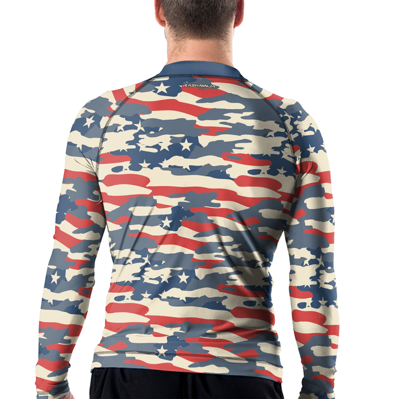 Rashninja American Camouflage Men's Long Sleeve Rash Guard