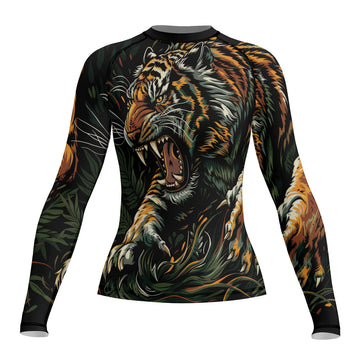 Rashninja Roaring Tiger Jungle Women's Long Sleeve Rash Guard
