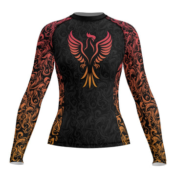 Rashninja Phoenix Flame Storm Women's Long Sleeve Rash Guard