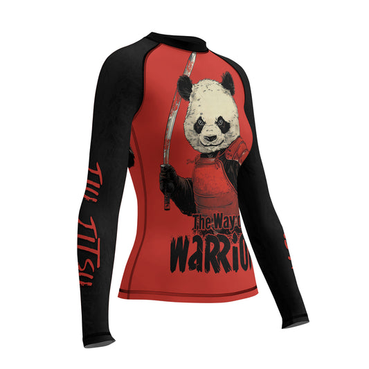Rashninja Panda the Way of the Warrior Mastery Women's Long Sleeve Rash Guard