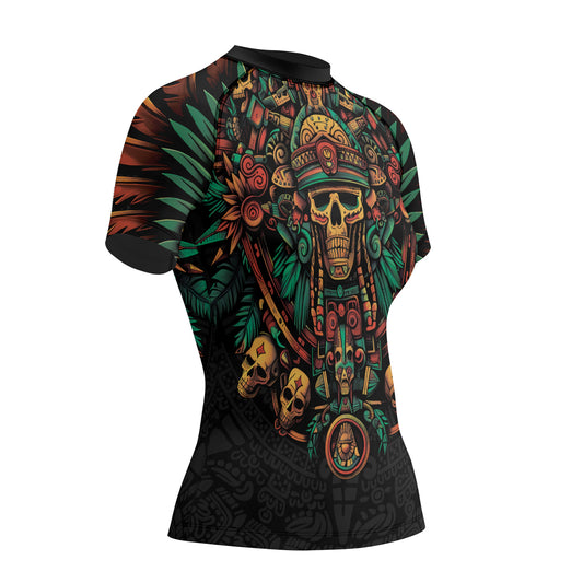 Rashninja Aztec Fire Dance Women's Short Sleeve Rash Guard

