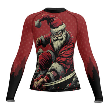 Rashninja Christmas Santa Grappler Women's Long Sleeve Rash Guard