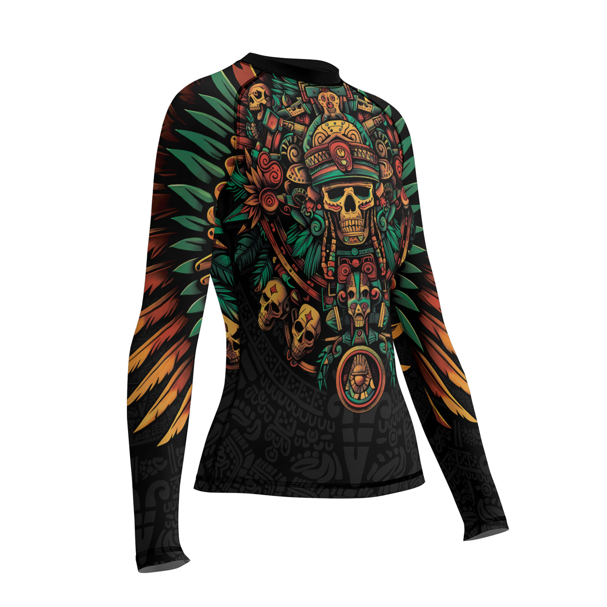 Rashninja Aztec Fire Dance Women's Long Sleeve Rash Guard

