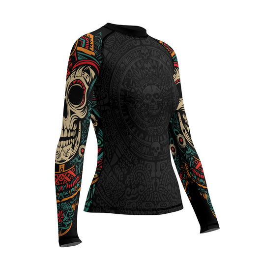 Rashninja Aztec Sun Warrior Women's Long Sleeve Rash Guard