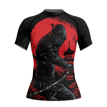 Rashninja Ninja Blood Moon Women's Short Sleeve Rash Guard