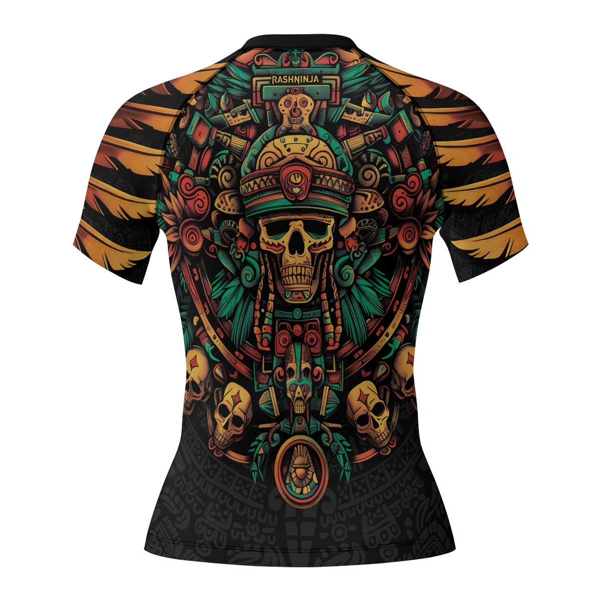Rashninja Aztec Fire Dance Women's Short Sleeve Rash Guard

