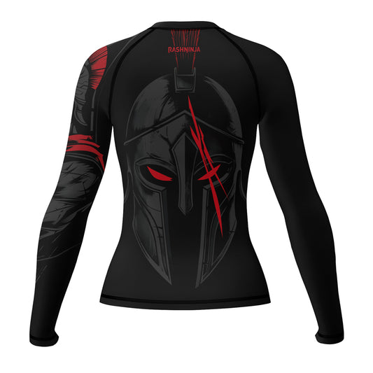Rashninja Spartan Spear Pattern Women's Long Sleeve Rash Guard