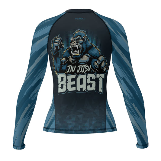 Rashninja Gorilla Blue Titan Women's Long Sleeve Rash Guard