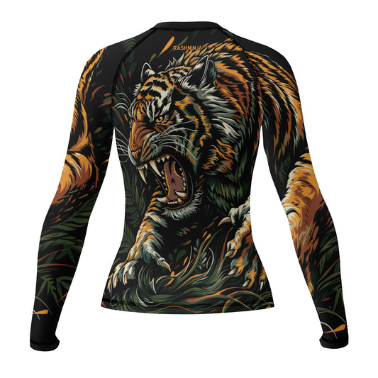 Rashninja Roaring Tiger Jungle Women's Long Sleeve Rash Guard