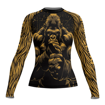 Rashninja Gorilla Jungle King Women's Long Sleeve Rash Guard