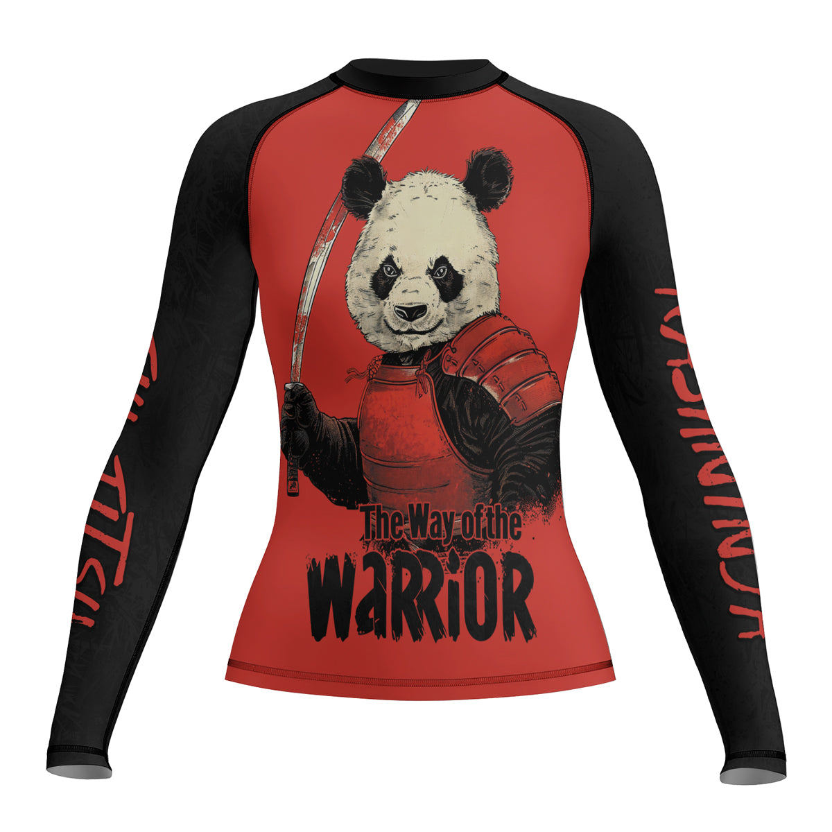Rashninja Panda the Way of the Warrior Mastery Women's Long Sleeve Rash Guard