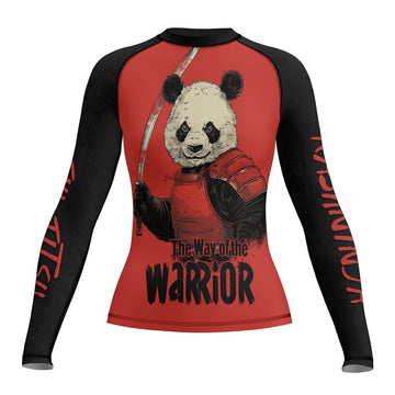 Rashninja Panda the Way of the Warrior Mastery Women's Long Sleeve Rash Guard