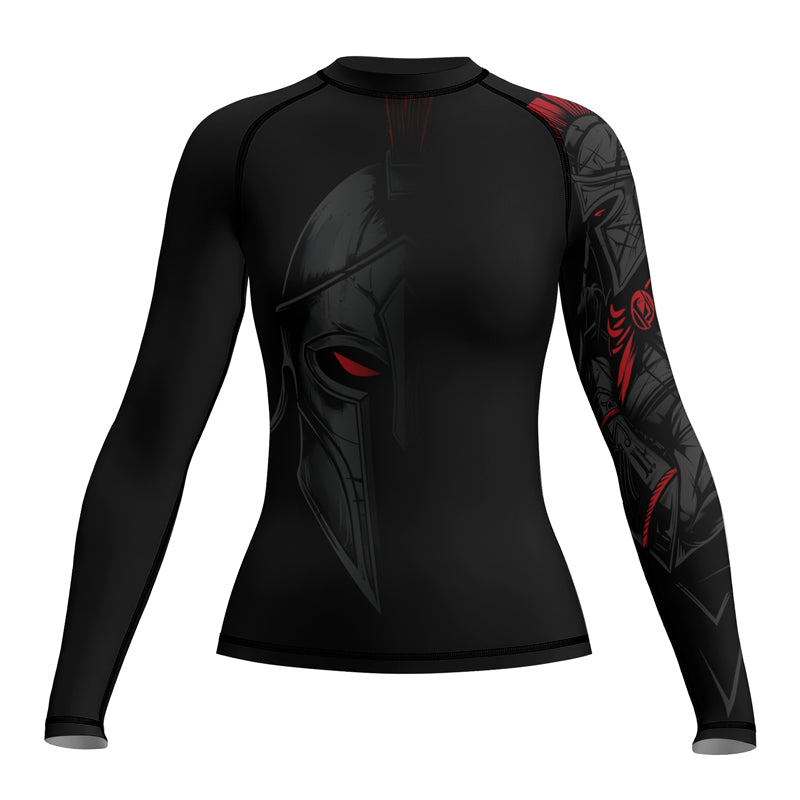 Rashninja Spartan Spear Pattern Women's Long Sleeve Rash Guard
