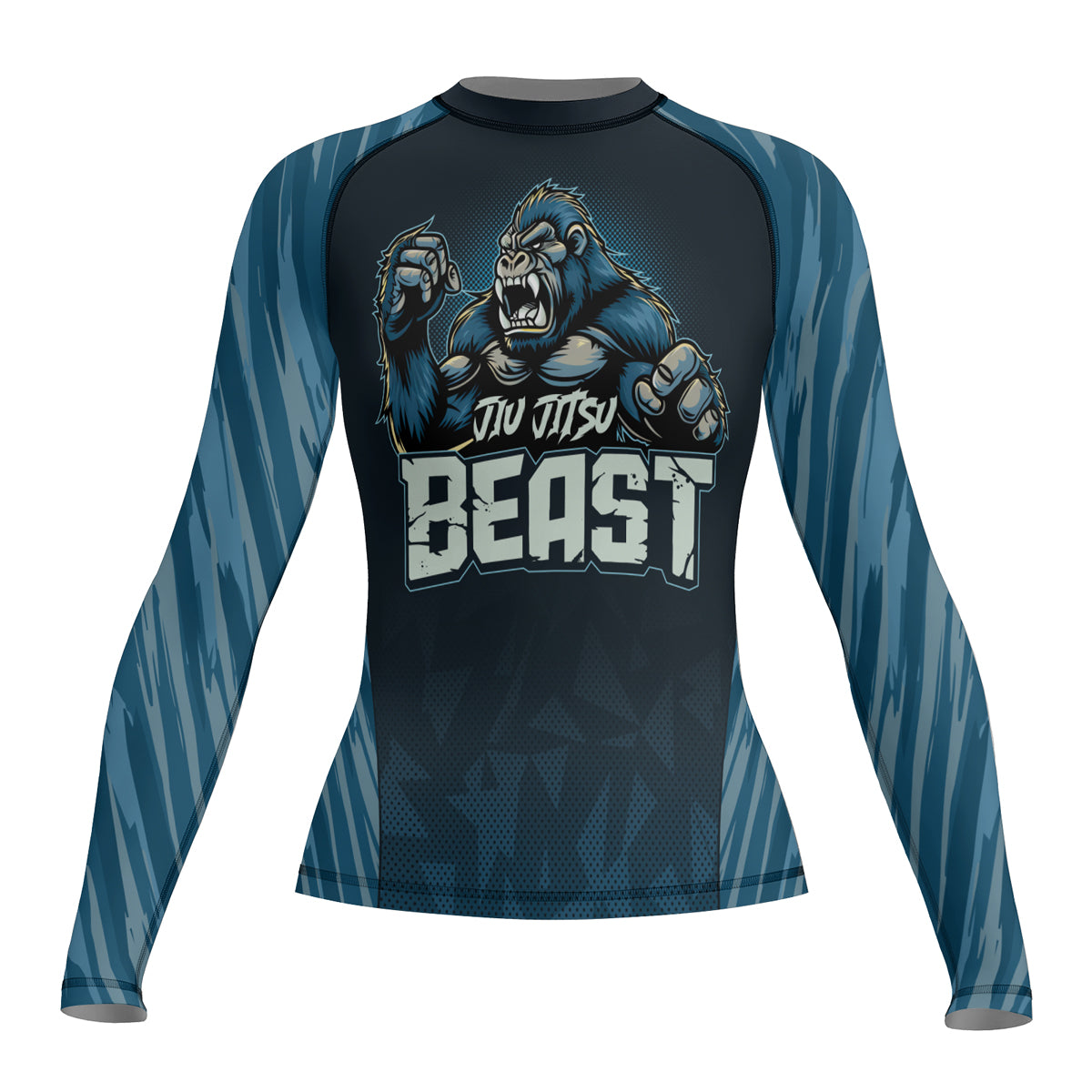 Rashninja Gorilla Blue Titan Women's Long Sleeve Rash Guard