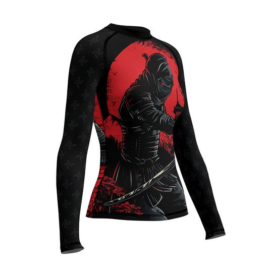 Rashninja Ninja Blood Moon Women's Long Sleeve Rash Guard