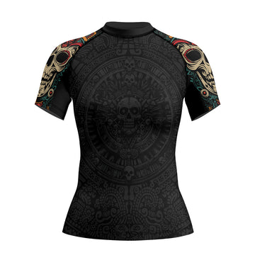 Rashninja Aztec Sun Warrior Women's Short Sleeve Rash Guard