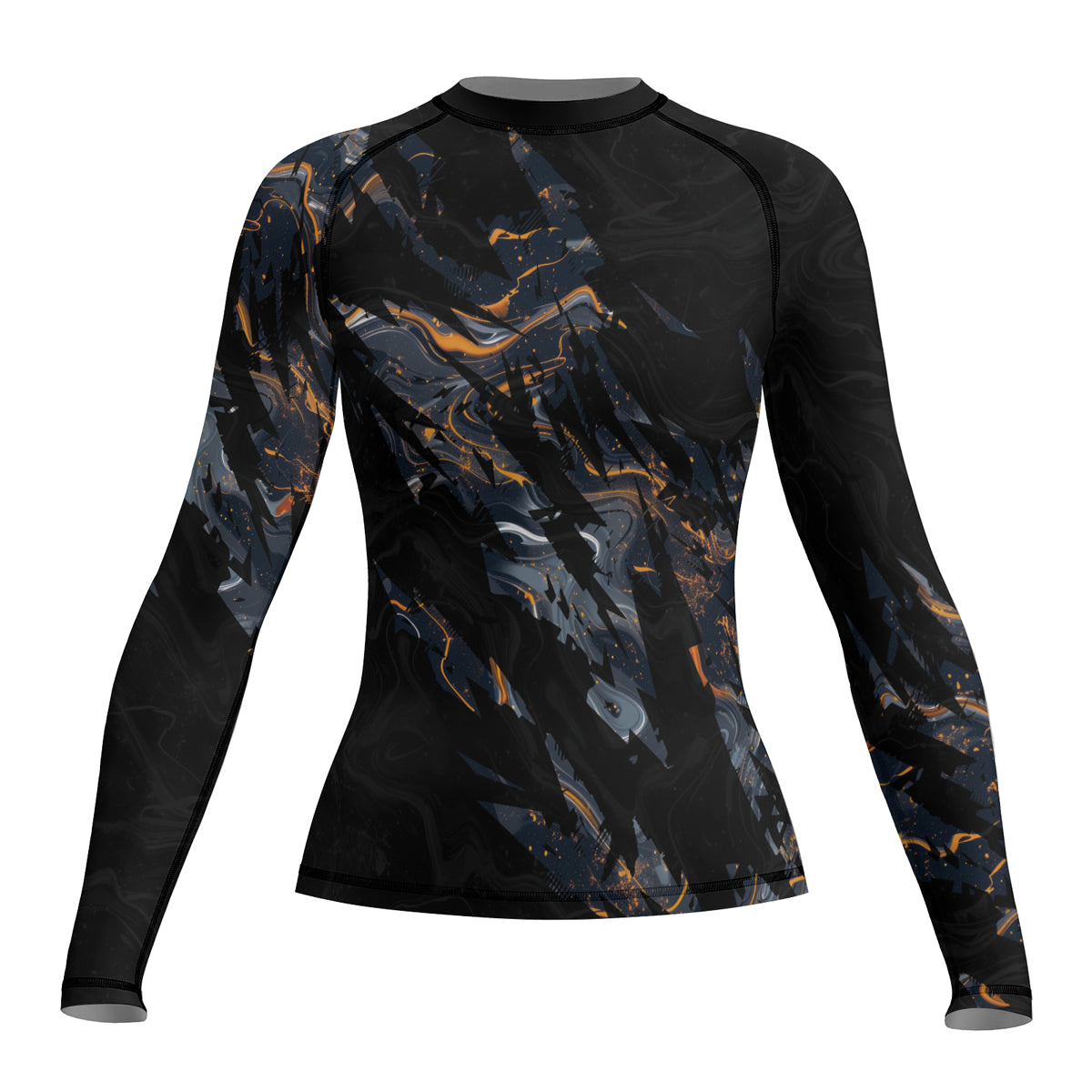 Rashninja Cyber Storm Marble Women's Long Sleeve Rash Guard