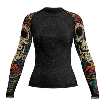 Rashninja Aztec Sun Warrior Women's Long Sleeve Rash Guard