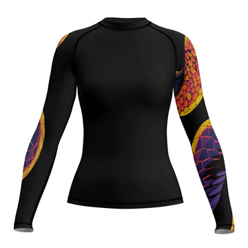 Rashninja Snake Fire Coil Women's Long Sleeve Rash Guard