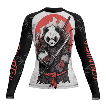 Rashninja Panda Samurai Blade Women's Long Sleeve Rash Guard